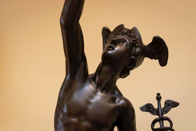 Mercurius god van transport Mercurius god van transport